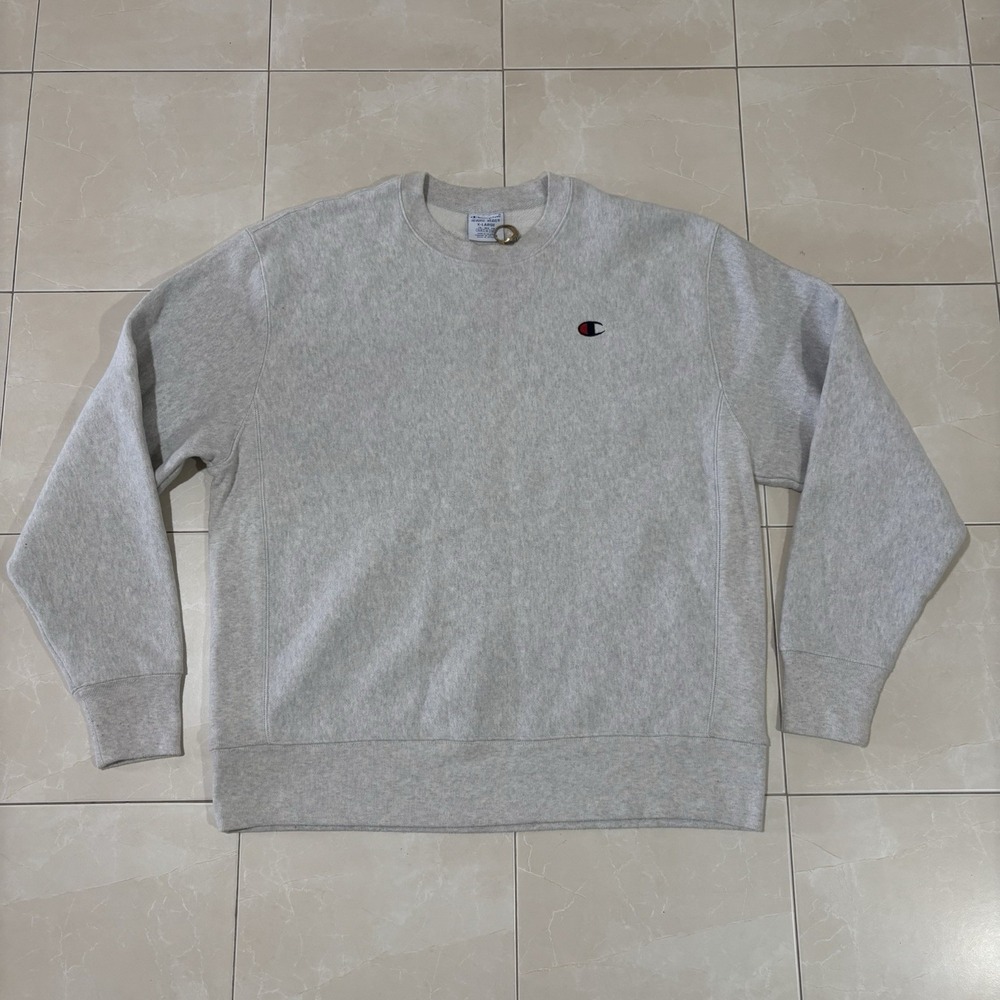 Vintage Champion Reverse Weave Sweatshirt Crewneck Sweater Men's XL Gray Blank